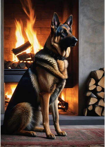 german shepherd dog,german shepherd,swedish vallhund,king shepherd,alsatian,fire place,log fire,shiloh shepherd dog,canidae,domestic heating,old german shepherd dog,belgian shepherd malinois,a police dog,norwegian buhund,gsd,norwegian elkhound,black german shepherd,romanian mioritic shepherd dog,police dog,black norwegian elkhound,Conceptual Art,Sci-Fi,Sci-Fi 25
