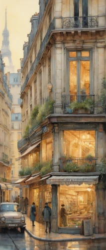 watercolor paris,watercolor paris shops,watercolor paris balcony,paris cafe,parisian coffee,paris shops,paris balcony,paris,french digital background,bistrot,watercolor cafe,orsay,pastry shop,watercolor tea shop,watercolor shops,louvre,city scape,the boulevard arjaan,paris clip art,world digital painting,Illustration,Realistic Fantasy,Realistic Fantasy 28
