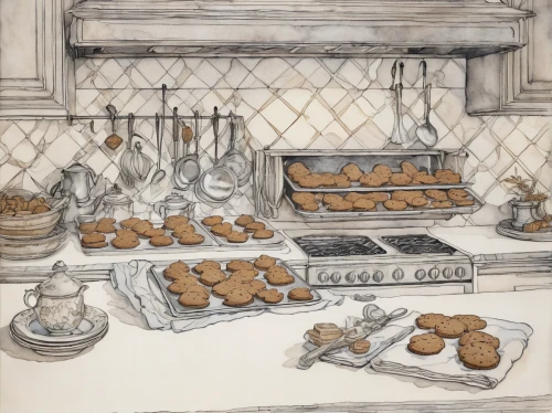 pastries,bakery,party pastries,sweet pastries,thirteen desserts,cream puffs,pastry shop,bakery products,baked goods,zeppole,choux pastry,hors' d'oeuvres,baking,scones,rugelach,christmas pastries,grilled food sketches,desserts,gingerbreads,aniseed biscuits,Illustration,Retro,Retro 25