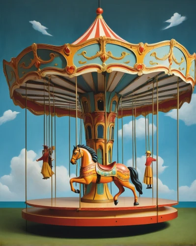 carousel horse,carousel,merry-go-round,merry go round,carnival horse,amusement ride,fairground,circus tent,funfair,circus,children's ride,hobbyhorse,puppet theatre,circus show,circus animal,carnival tent,circus elephant,equestrian vaulting,play horse,rocking horse,Art,Artistic Painting,Artistic Painting 06