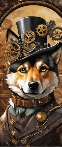 dogecoin,steampunk,watchmaker,steampunk gears,steam icon,conductor,clockmaker,inspector,clockwork,p badge,telegram,handshake icon,fox,fox hunting,welschcorgi,cog,oktoberfest background,furta,a fox,sheriff,Conceptual Art,Fantasy,Fantasy 25