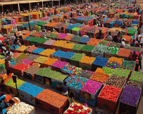 fruit market,vegetable market,large market,the market,market stall,vendors,spice market,marketplace,market,colored spices,principal market,banana box market,feria colors,morocco lanterns,flower blanket,the festival of colors,fruit stands,flower carpet,field of cereals,hippy market,Illustration,Retro,Retro 02