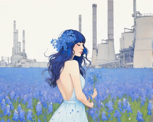 blue bonnet,bluebottle,bluebonnet,gentiana,watercolor blue,blue flowers,blue petals,blue flower,refinery,bellflower,chemical plant,watercolor pin up,blue hydrangea,delphinium,jasmine blue,harebell,blue violet,blue painting,blue rose,watercolor background,Illustration,Paper based,Paper Based 19