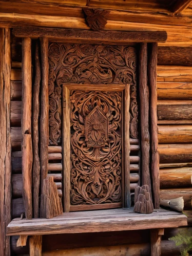 wood carving,wood structure,log cabin,carvings,patterned wood decoration,carved wood,log home,wooden door,stave church,wooden sauna,wood window,ornamental wood,wood gate,assay office in bannack,wooden construction,carved wall,bannack assay office,wooden church,wooden house,woodwork,Illustration,American Style,American Style 01