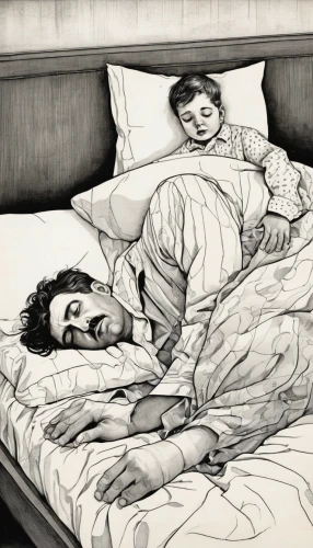 woman on bed,charcoal drawing,young couple,comforter,bedding,bed linen,duvet,vintage drawing,david bates,sleeping room,bed,pencil drawings,girl in bed,duvet cover,pencil drawing,as a couple,charcoal pencil,bad dream,two people,sleeping,Illustration,Black and White,Black and White 25