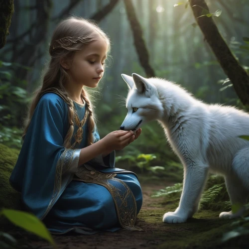 fantasy picture,children's fairy tale,white shepherd,fairy tale,girl with dog,a fairy tale,fantasy art,fairy tale character,boy and dog,fairy tales,innocence,mystical portrait of a girl,little boy and girl,tenderness,fairy tale icons,harmony,fairytale,little girl and mother,fairytale characters,fairytales,Photography,Documentary Photography,Documentary Photography 22