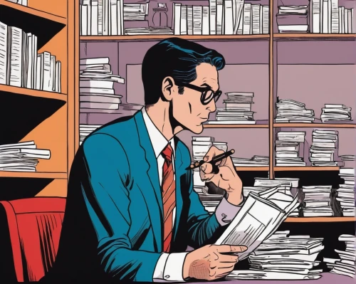 librarian,bookkeeper,paperwork,accountant,secretary,night administrator,comic books,bookkeeping,administrator,reading glasses,white-collar worker,journalist,notary,samcheok times editor,researcher,office worker,theoretician physician,riddler,marvel comics,stan lee,Illustration,Vector,Vector 11