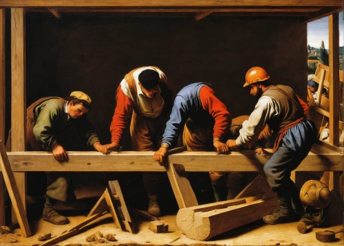 workers,construction workers,carpenter,a carpenter,brick-making,worker,forest workers,the labor,sawmill,miners,ironworker,builders,threshing,forced labour,gold mining,tradesman,labors,construction industry,craftsmen,woodworker,Art,Classical Oil Painting,Classical Oil Painting 05