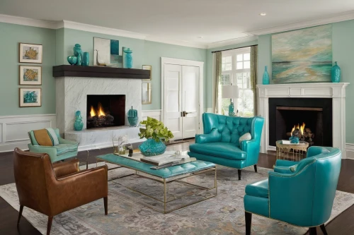 turquoise leather,color turquoise,teal and orange,sitting room,turquoise wool,family room,turquoise,fire place,fireplaces,teal,living room,livingroom,fireplace,luxury home interior,interior design,contemporary decor,great room,wing chair,interior decor,modern decor,Illustration,Realistic Fantasy,Realistic Fantasy 18