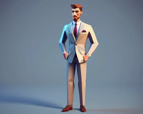 businessman,men's suit,formal guy,3d model,3d man,white-collar worker,standing man,suit of spades,wedding suit,suit actor,navy suit,tall man,pompadour,suit,gentleman icons,male poses for drawing,men clothes,stylized,male character,suit trousers,Unique,3D,Low Poly