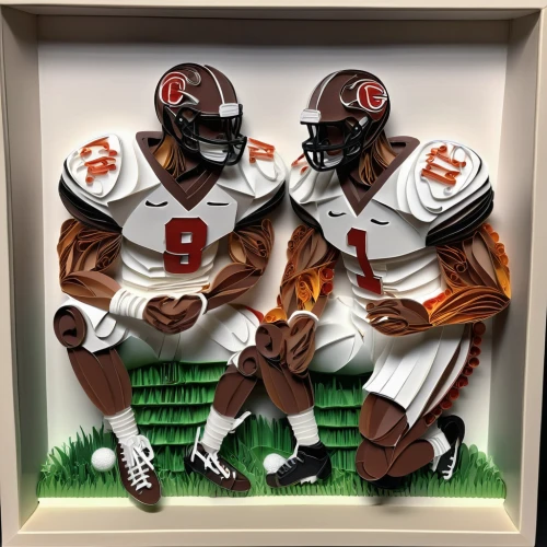 sports collectible,football autographed paraphernalia,the bears,sports wall,display case,autographed sports paraphernalia,clay figures,football players,collectibles,play figures,goats,diorama,hand painted,alabama jacks,six-man football,framed paper,twin towers,hand-painted,buffaloberries,bears,Unique,Paper Cuts,Paper Cuts 09