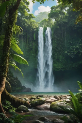 ash falls,green waterfall,cartoon video game background,water falls,rainforest,waterfall,wasserfall,landscape background,waterfalls,a small waterfall,full hd wallpaper,water fall,falls,rain forest,tropical jungle,brown waterfall,forest background,natural scenery,the natural scenery,oasis,Photography,General,Commercial