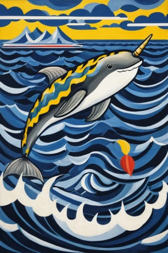 roy lichtenstein,capelin,striped dolphin,david bates,mackerel,forage fish,sardine,grey whale,soused herring,wherry,bottlenose dolphin,blue whale,thunnus,bottlenose,motif,sardines,two dolphins,anchovy (food),bottlenose dolphins,pot whale,Art,Artistic Painting,Artistic Painting 39