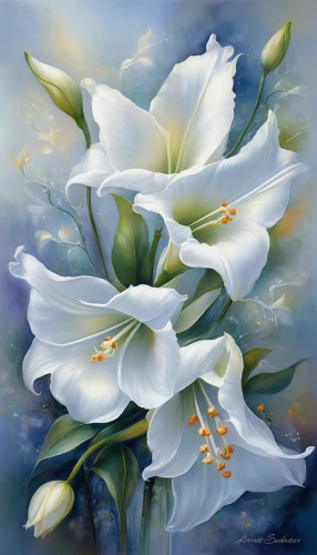 easter lilies,white magnolia,white lily,white trumpet lily,lilies of the valley,white plumeria,white tulips,lilies,gardenia,lillies,peace lilies,madonna lily,white blossom,tulip white,white water lilies,white petals,cape jasmine,lilly of the valley,flower painting,white orchid,Conceptual Art,Daily,Daily 32