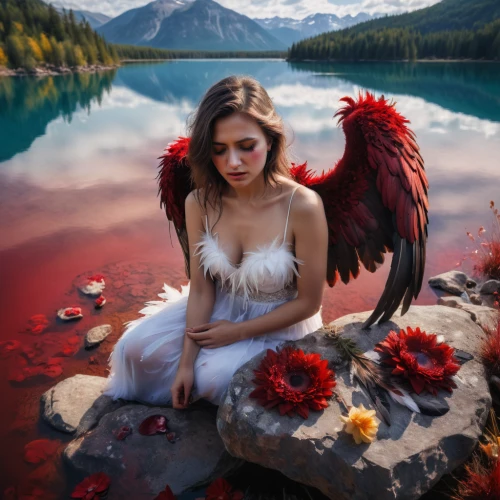 fallen angel,winged heart,mourning swan,fantasy picture,photo manipulation,bleeding heart,fantasy art,faery,photomanipulation,angelology,photoshop manipulation,swan lake,dark angel,cupid,image manipulation,rusalka,heaven and hell,angel girl,faerie,angel wings,Photography,General,Natural