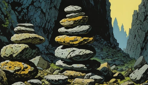 background with stones,cool woodblock images,stacked rocks,rock stacking,stacked rock,mountain stone edge,stack of stones,rock cairn,rock formations,braque d'auvergne,rocks,boulders,stacking stones,woodblock prints,rock balancing,stacked stones,split rock,rocky hills,olle gill,cairn,Conceptual Art,Daily,Daily 09