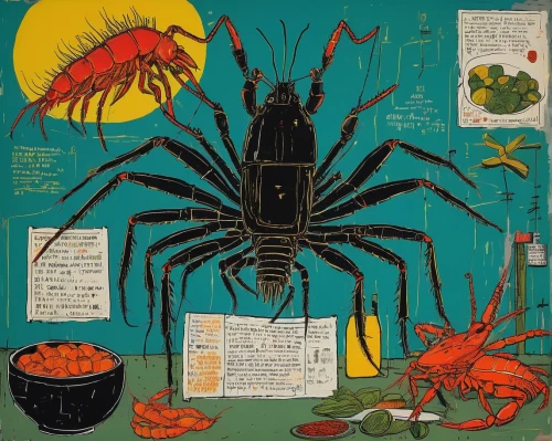 homarus,arthropods,american lobster,spiny lobster,arthropod,crustacean,black crab,crustaceans,scorpio,tarantula,marine invertebrates,insects,invertebrates,insect box,the crayfish 2,zodiac,lobsters,invertebrate,arachnid,arachnophobia,Art,Artistic Painting,Artistic Painting 51