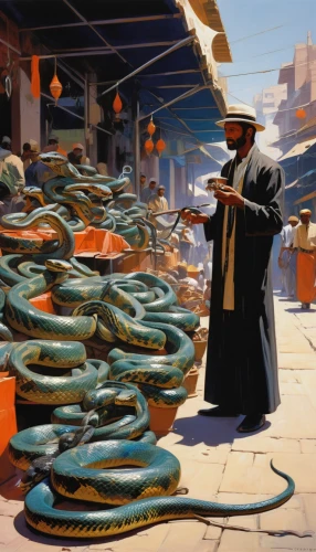 snake charmers,snake charming,fish market,fishmonger,vendor,vendors,souk,gondolier,marrakesh,the market,large market,fruit market,marketplace,marrakech,souq,merzouga,market,paella,aquaculture,fish supply,Conceptual Art,Sci-Fi,Sci-Fi 23