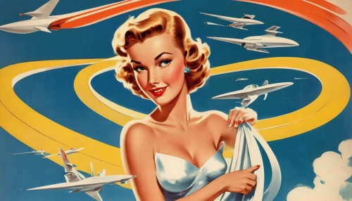 atomic age,retro pin up girls,edsel,pin ups,retro pin up girl,stewardess,lockheed,lockheed martin,northrop grumman e-8 joint stars,retro 1950's clip art,flight attendant,general atomics,edsel citation,douglas aircraft company,us air force,retro women,supersonic aircraft,pin up,united states air force,edsel corsair,Illustration,Retro,Retro 12