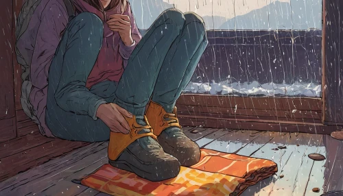 rainy day,rainy,in the rain,rainy weather,rainy season,after rain,rain,after the rain,weather-beaten,raining,rains,the sun and the rain,rainstorm,warmth,light rain,heavy rain,winter clothes,raincoat,melancholy,winter morning,Illustration,Realistic Fantasy,Realistic Fantasy 12