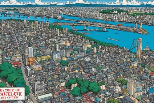 tokyo city,sumida,tokyo,asakusa,kumamoto city,yokohama,osaka,tokyo ¡¡,umeda,fukuoka,the city,city cities,portland,osaka bay,capital city,istanbul city,shinjuku,makunouchi,metropolises,taipei city,Illustration,Japanese style,Japanese Style 11