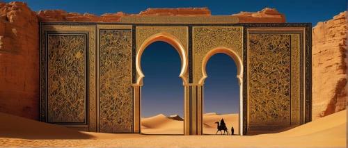 door to hell,doors,heaven gate,gateway,admer dune,the door,portals,viewing dune,stargate,doorway,arabic background,capture desert,libyan desert,archway,portal,el arco,desertification,door,surrealism,open door,Illustration,Retro,Retro 26