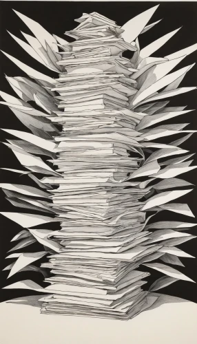 paper art,folded paper,stack of paper,japanese wave paper,a sheet of paper,stack of letters,crumpled paper,paper shredder,book pages,sheet of paper,paper patterns,pile of newspapers,spiral binding,recycled paper,squared paper,manuscript,paper product,paperboard,recycled paper with cell,paper consumption,Illustration,Black and White,Black and White 24