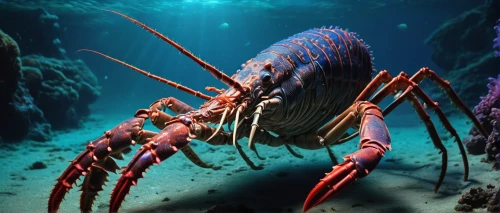 spiny lobster,pterois,blue devils shrimp,freshwater crayfish,mantis shrimp,north sea shrimp,giant river prawns,freshwater prawns,river crayfish,american lobster,arctic sweet shrimp,cretoxyrhina,krill,common yabby,crayfish,crustacean,arthropods,arthropod,homarus,sea animals,Conceptual Art,Sci-Fi,Sci-Fi 13