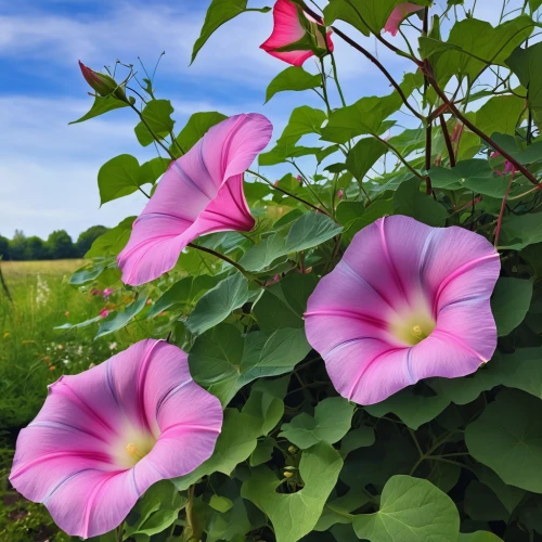 pink morning glory flower,hedge bindweed,shrub mallow,bindweed,pink periwinkles,purple morning glory flower,morning glories,petunias,mandevilla,garden petunia,tree mallow,rose of sharon,madagascar periwinkle,balloon flower,tuberous pea,swamp rose mallow,pink hibiscus,malope,mandevilla sanderi,trumpet flowers,Illustration,Paper based,Paper Based 01