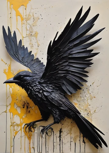 murder of crows,bird painting,black crow,black bird,corvidae,black raven,corvus,crows bird,raven rook,fish crow,ravens,crows,crow,3d crow,blackbirds,raven bird,black feather,raven sculpture,carrion crow,brewer's blackbird,Conceptual Art,Graffiti Art,Graffiti Art 03