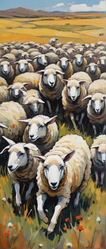 flock of sheep,a flock of sheep,counting sheep,the sheep,sheep portrait,sheep,sheepdog trial,wild sheep,sheeps,sheep-dog,merino sheep,two sheep,rhön sheep,flock,sleepy sheep,hare field,wool sheep,livestock,shear sheep,sheep head,Conceptual Art,Oil color,Oil Color 08