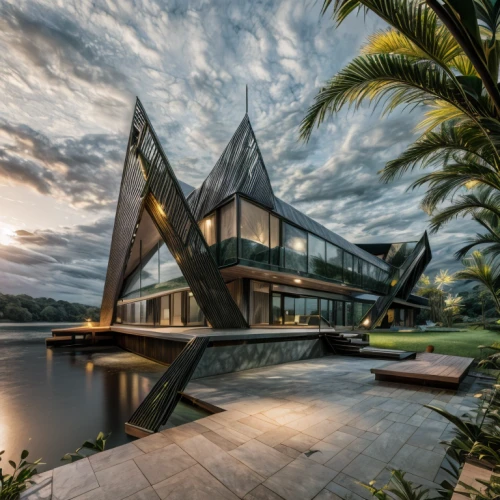 house by the water,modern architecture,futuristic architecture,cube stilt houses,house with lake,luxury home,dunes house,modern house,luxury property,asian architecture,tropical house,cube house,holiday villa,boathouse,florida home,cubic house,beautiful home,mirror house,boat house,glass facade