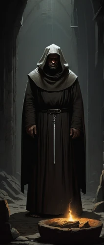 the abbot of olib,monks,friar,dwarf cookin,prejmer,doctor doom,monk,priest,hooded man,benedictine,archimandrite,cloak,clergy,vader,middle eastern monk,flickering flame,grim reaper,nuncio,the nun,candlemaker,Conceptual Art,Sci-Fi,Sci-Fi 07
