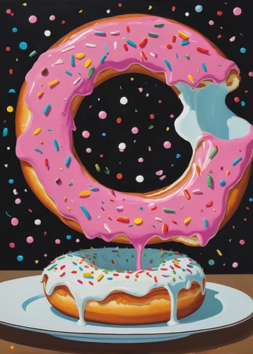 donut illustration,donut drawing,donut,doughnut,donuts,doughnuts,oil on canvas,modern pop art,cider doughnut,malasada,food icons,oil painting on canvas,sprinkles,cruller,cool pop art,diet icon,glaze,pastel,bagels,colored icing,Conceptual Art,Oil color,Oil Color 13