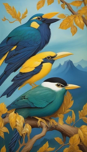 bird painting,birds on a branch,birds on branch,bird couple,colorful birds,tropical birds,blue and gold macaw,toucans,songbirds,crested terns,wild birds,blue and yellow macaw,birds,golden parakeets,macaws blue gold,swallows,passerine parrots,key birds,migratory birds,sea birds,Art,Artistic Painting,Artistic Painting 21