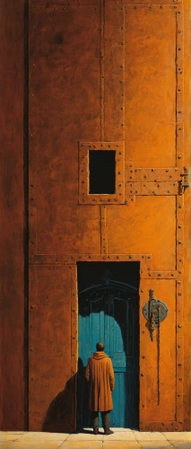 rusty door,blue door,the door,doors,open door,door,oberlo,caravansary,iron door,wooden door,the threshold of the house,olle gill,corten steel,rust-orange,doorway,steel door,blue doors,prison,home door,portal,Conceptual Art,Sci-Fi,Sci-Fi 17