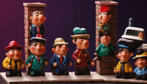 wooden figures,miniature figures,clay figures,marzipan figures,wooden toys,christmas crib figures,play figures,totem pole,little people,playmobil,chess pieces,game pieces,clay animation,puppet theatre,figurines,menorah,plug-in figures,wooden toy,castellers,gnomes at table,Unique,3D,Toy