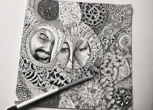 pencil art,mechanical pencil,mandala drawing,zentangle,pencil and paper,pen drawing,ball-point pen,pencil,ballpoint pen,open spiral notebook,mandala flower drawing,pencil drawings,spiral notebook,pencil drawing,note paper and pencil,vector spiral notebook,journal page,day of the dead paper,mandala illustrations,beautiful pencil,Illustration,Black and White,Black and White 11