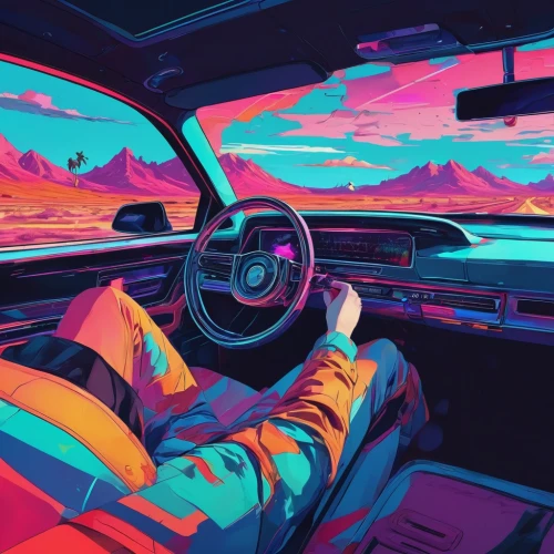 drive,ufo interior,80s,3d car wallpaper,aesthetic,futuristic landscape,alpine drive,dashboard,open road,retro car,80's design,car drawing,drift,behind the wheel,would a background,passenger,futuristic,backseat,vapor,trip computer,Conceptual Art,Daily,Daily 21