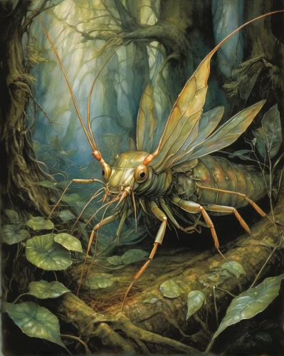 cicada,mantidae,mayflies,hymenoptera,bombyx mori,arthropod,insects,amano,insect,winged insect,locust,loukaniko,oriental cockroach,terrestrial animal,forest beetle,mantis,arthropods,entomology,firefly,earwig,Illustration,Realistic Fantasy,Realistic Fantasy 14