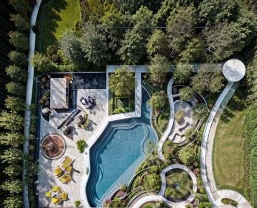 landscape designers sydney,outdoor pool,landscape design sydney,garden design sydney,bird's-eye view,pool house,swimming pool,dug-out pool,swim ring,climbing garden,drone image,infinity swimming pool,overhead view,aerial view umbrella,drone photo,view from above,drone view,dji mavic drone,overhead shot,landscape plan,Landscape,Landscape design,Landscape Plan,Realistic