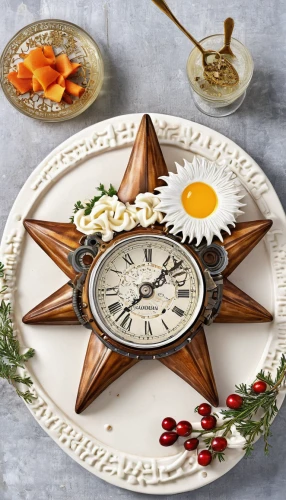 christmas pastry,new year clock,star anise,advent star,christmas cake,galette des rois,christmas menu,christmas gingerbread,sand clock,cinnamon stars,wall clock,wooden plate,bethlehem star,retro gifts,decorative plate,leittafel,star kitchen,vintage ornament,gingerbread mold,compasses,Conceptual Art,Fantasy,Fantasy 25