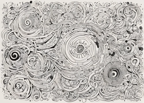 whirlpool pattern,swirls,coral swirl,swirling,spirals,paisley pattern,swirl,spiral pattern,vortex,vector spiral notebook,spiral background,swirly orb,spiral,spiral notebook,mandala loops,mandala drawing,waves circles,tessellation,time spiral,flora abstract scrolls,Illustration,Black and White,Black and White 05