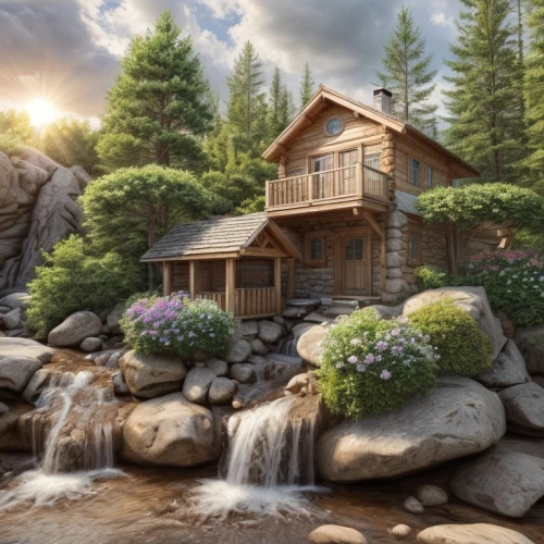 summer cottage,house in the forest,house in mountains,the cabin in the mountains,small cabin,home landscape,log home,house in the mountains,house with lake,house by the water,log cabin,wooden house,cottage,beautiful home,water mill,small house,landscape background,fisherman's house,idyllic,wooden hut,Common,Common,Natural