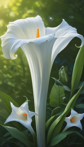 madonna lily,easter lilies,white trumpet lily,giant white arum lily,white lily,lilium candidum,peace lilies,lily flower,peace lily,day lily flower,angel trumpet,calla lily,angel's trumpet,day lily,lilies of the valley,white trumpet flower,lilly of the valley,hymenocallis,lilium formosanum,lilies,Conceptual Art,Sci-Fi,Sci-Fi 12