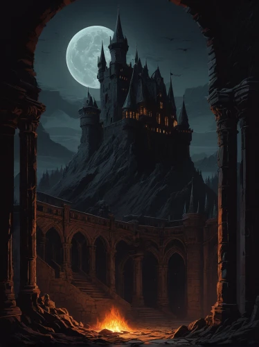 castle of the corvin,witch's house,ghost castle,haunted castle,knight's castle,hogwarts,hall of the fallen,haunted cathedral,ruined castle,witch house,castle,fairy tale castle,castel,castle ruins,dungeons,gothic architecture,dungeon,fantasy landscape,fantasy picture,medieval castle,Conceptual Art,Daily,Daily 07