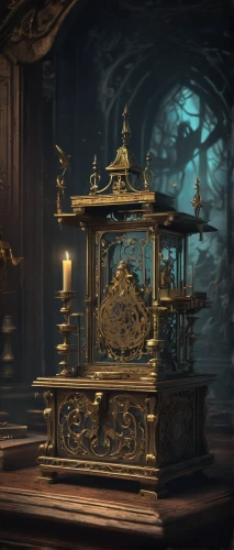music chest,treasure chest,apothecary,music box,clockmaker,tabernacle,lectern,the throne,knight pulpit,antiquariat,stalls,sideboard,nightstand,incense with stand,lyre box,the gramophone,throne,candlemaker,crown render,grandfather clock,Conceptual Art,Fantasy,Fantasy 02