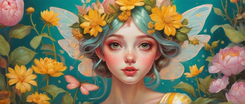 girl in flowers,flower fairy,flower painting,floral background,faery,flora,faerie,girl in a wreath,falling flowers,flower background,pollinate,dryad,flower wall en,flower nectar,fantasy portrait,garden fairy,cupido (butterfly),kahila garland-lily,magnolia,mermaid background,Conceptual Art,Daily,Daily 15
