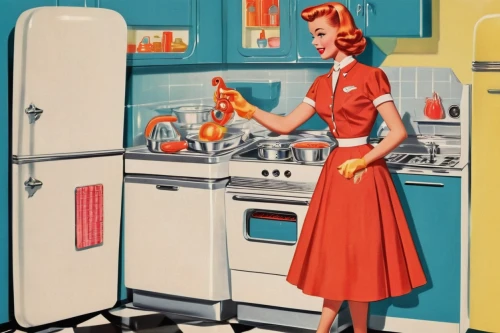 retro 1950's clip art,vintage kitchen,housework,girl in the kitchen,home appliances,housewife,kitchen appliance,retro women,domestic life,major appliance,home appliance,dishwasher,homemaker,cleaning woman,domestic,kitchen appliance accessory,household appliances,vintage 1950s,household appliance,kitchenette,Conceptual Art,Sci-Fi,Sci-Fi 29