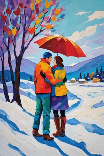 snow scene,young couple,oil painting on canvas,art painting,oil painting,the snow falls,loving couple sunrise,two people,as a couple,winter background,motif,romantic scene,snow landscape,couple in love,khokhloma painting,glass painting,carol colman,oil on canvas,dancing couple,photo painting,Conceptual Art,Oil color,Oil Color 25